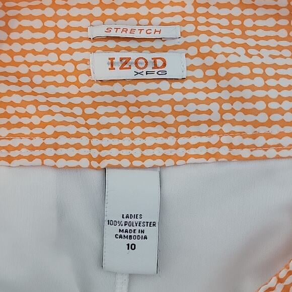 Izod XFG Women's Performance Stretch Orange Print Golf Skirt 10 - Picture 12 of 13